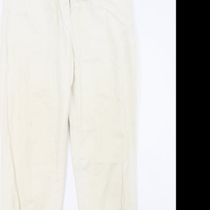 Caroll Womens White  Denim Straight Jeans Size 10