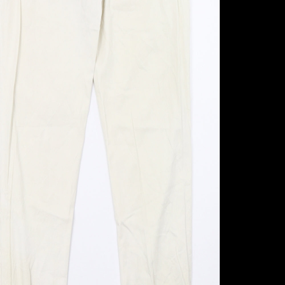 Caroll Womens White  Denim Straight Jeans Size 10