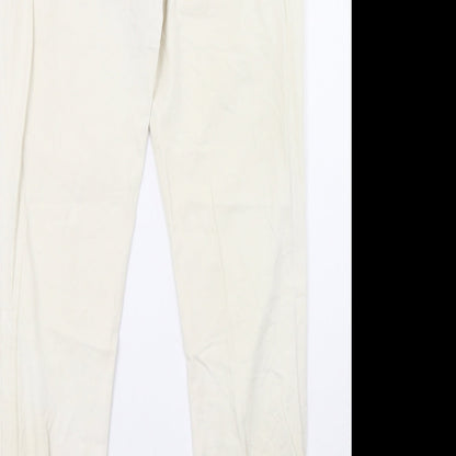 Caroll Womens White  Denim Straight Jeans Size 10