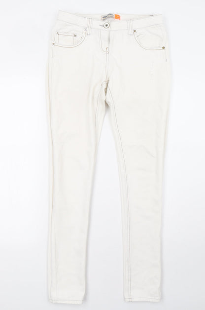 Select Womens White  Denim Straight Jeans Size 12 L32 in