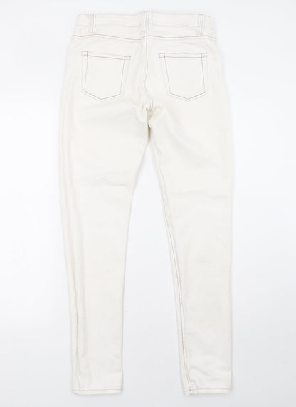 Select Womens White  Denim Straight Jeans Size 12 L32 in