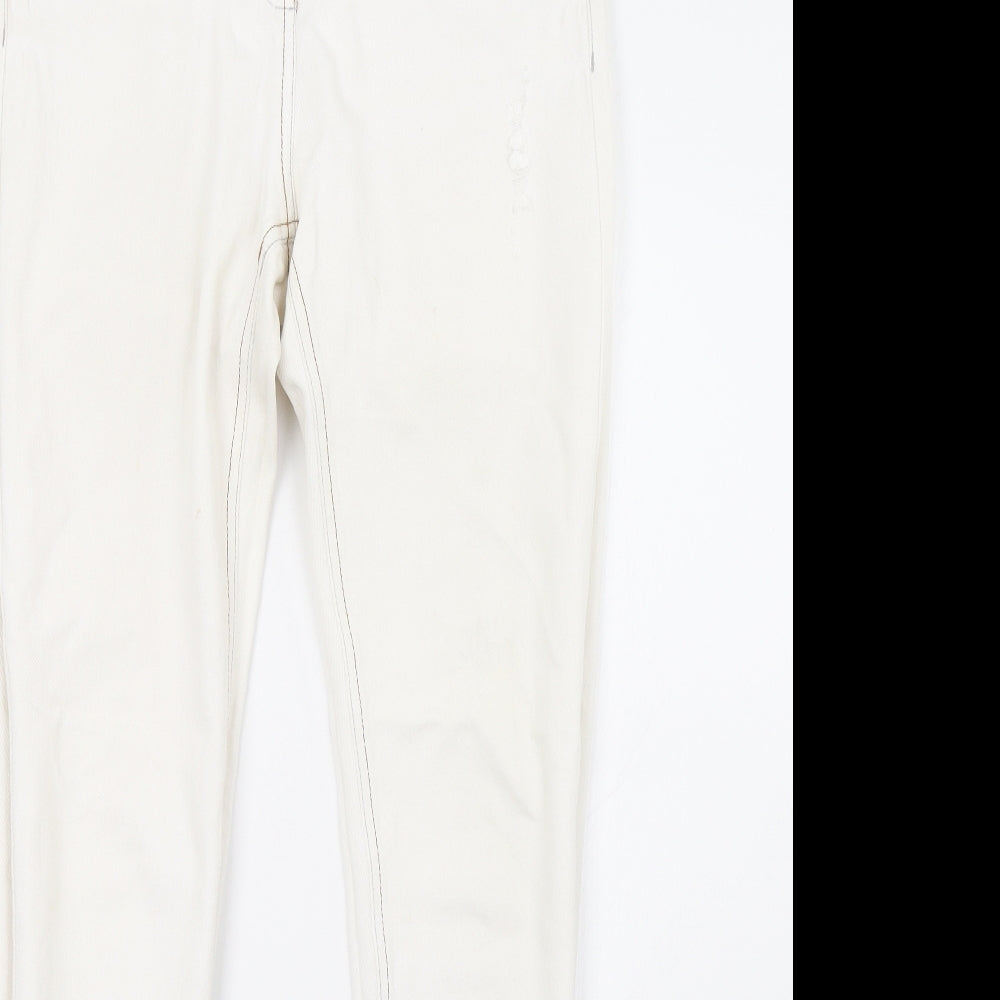 Select Womens White  Denim Straight Jeans Size 12 L32 in