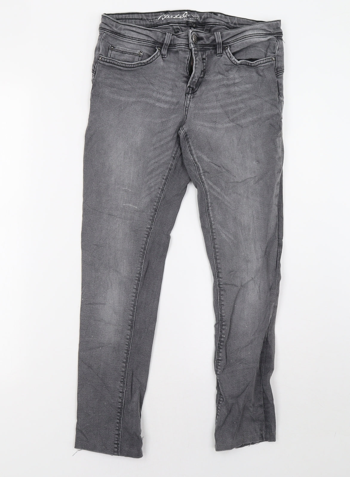 NOVA Womens Grey  Denim Skinny Jeans Size 8 L26 in