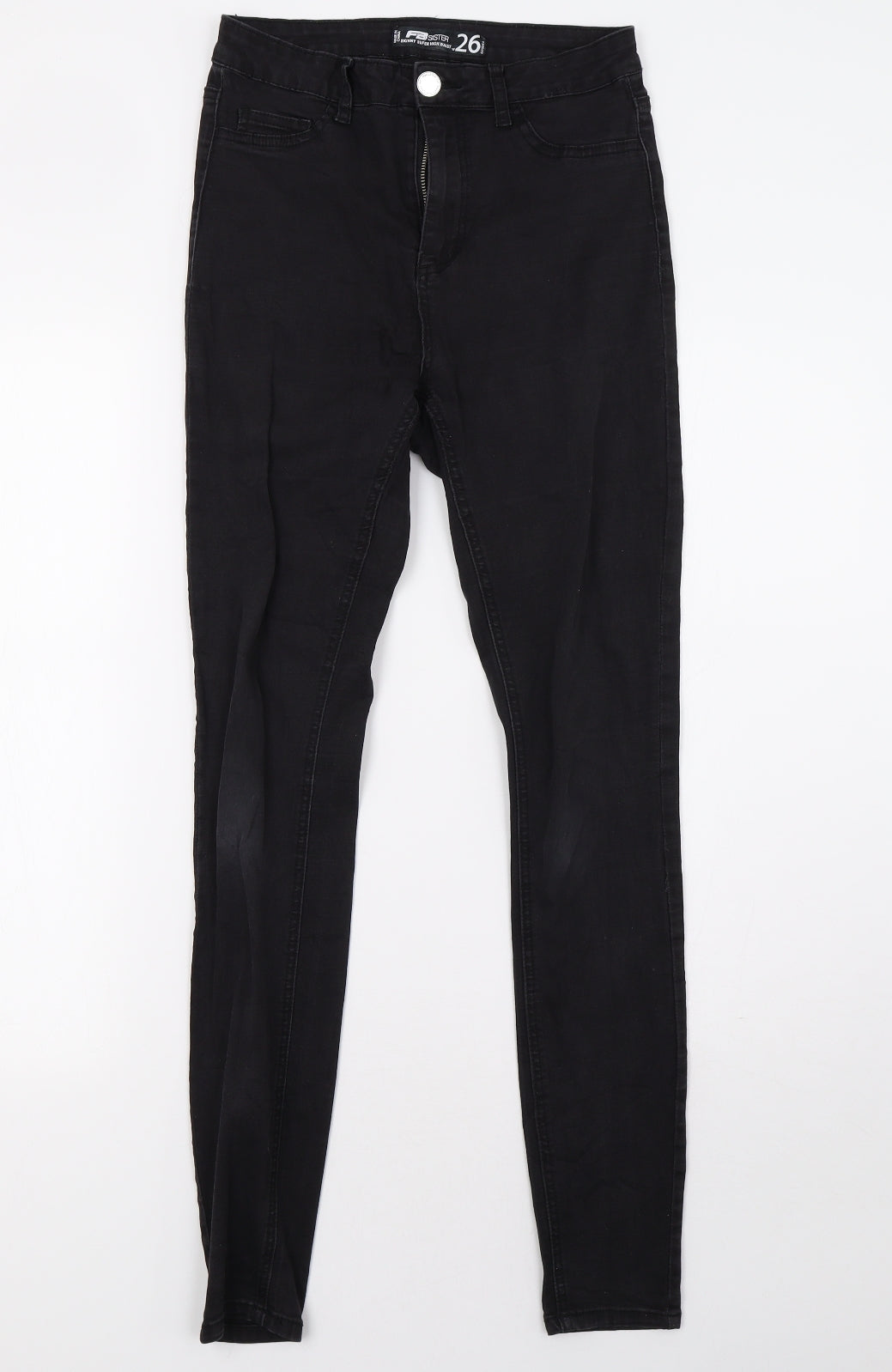 Womens UK Size 26 fb sister Regular Fit Skinny Black Jeans