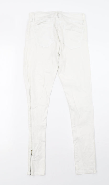Womens UK Size 6 TALLY WEiJL Regular Fit Skinny White Jeans