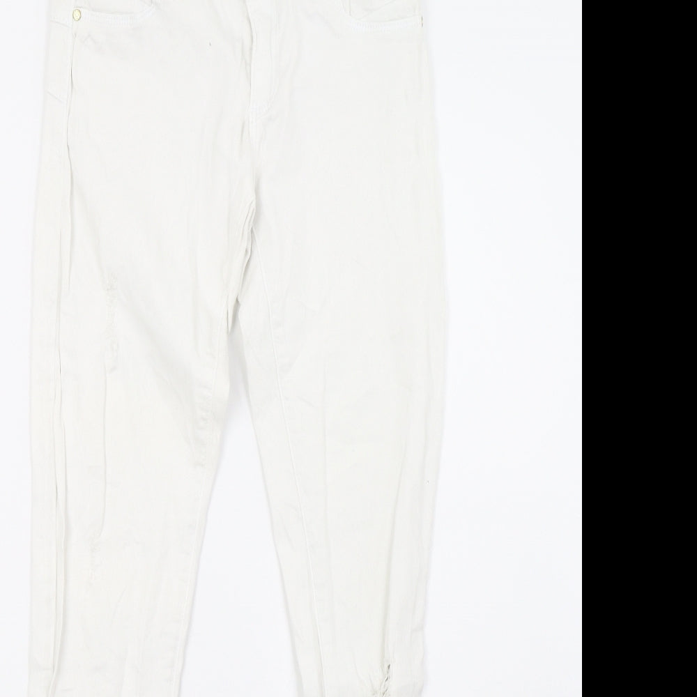 Womens UK Size 6 TALLY WEiJL Regular Fit Skinny White Jeans