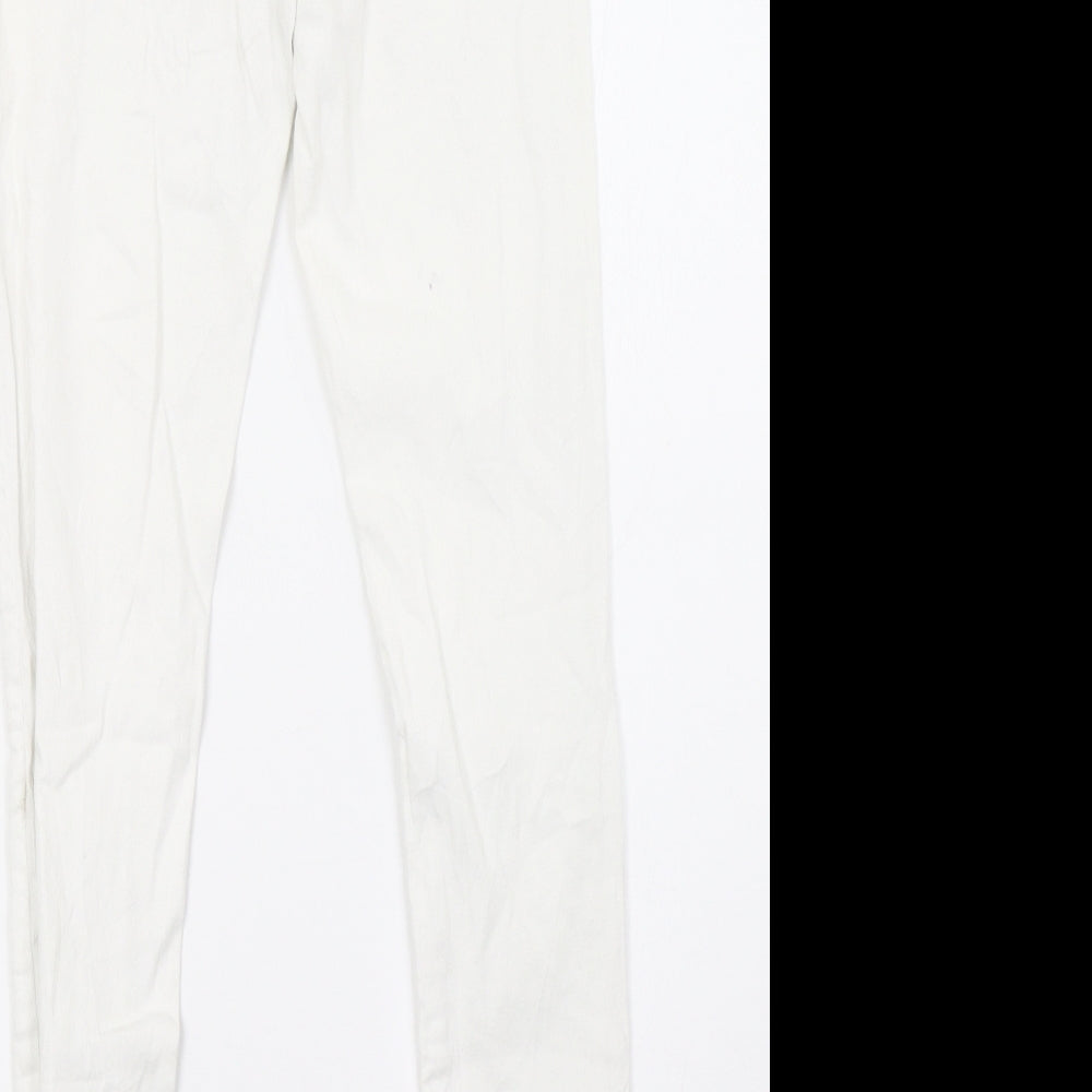 Womens UK Size 6 TALLY WEiJL Regular Fit Skinny White Jeans