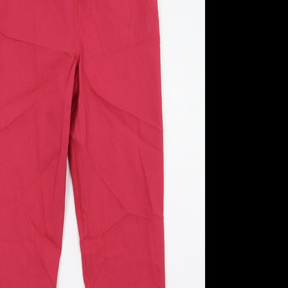 Womens UK Size 8 Preworn Regular Fit  Pink Trousers