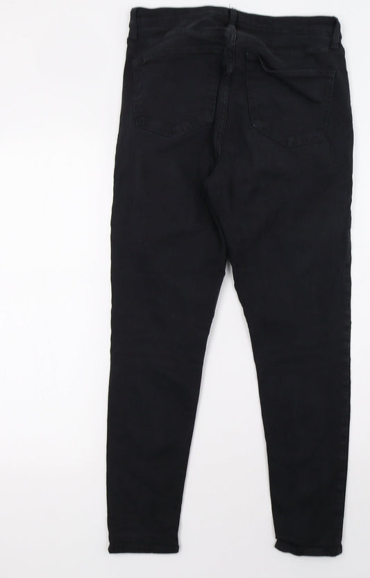 Topshop Womens Black  Denim Skinny Jeans Size 30 L30 in