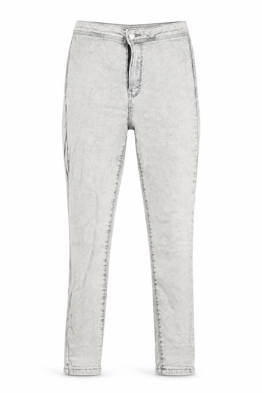 Womens UK Size 6 Bershka Regular Fit Skinny Grey Jeans