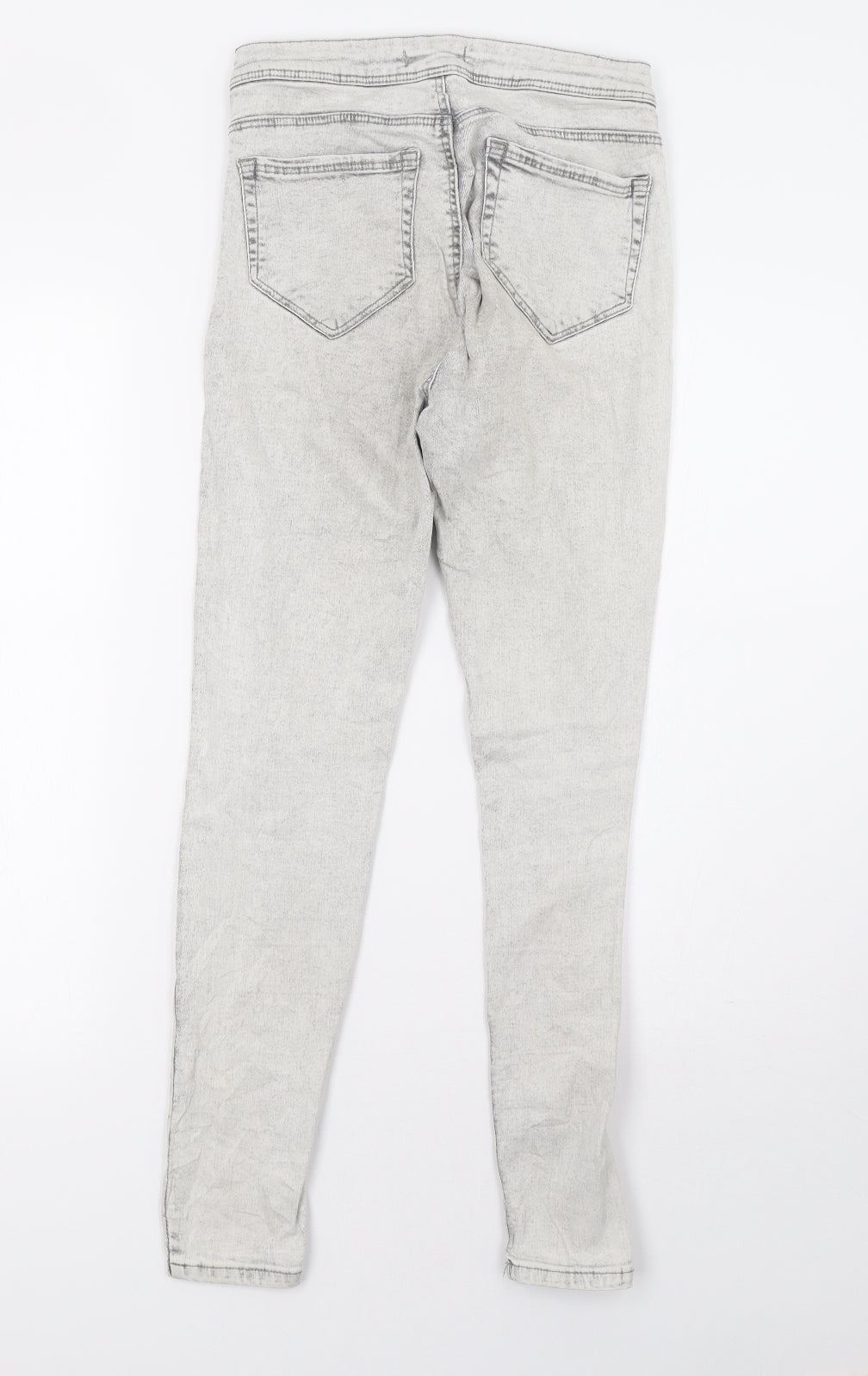 Bershka Womens Grey  Denim Skinny Jeans Size 6 L29 in