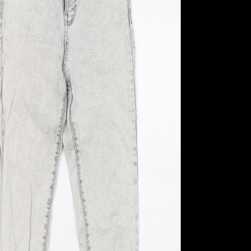 Bershka Womens Grey  Denim Skinny Jeans Size 6 L29 in