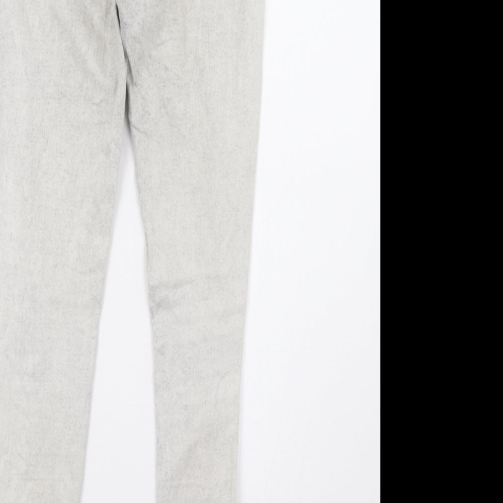 Bershka Womens Grey  Denim Skinny Jeans Size 6 L29 in