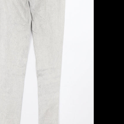 Bershka Womens Grey  Denim Skinny Jeans Size 6 L29 in