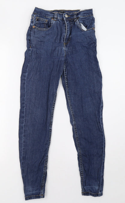 Womens UK Size 6 Diverse Regular Fit Straight Blue Jeans