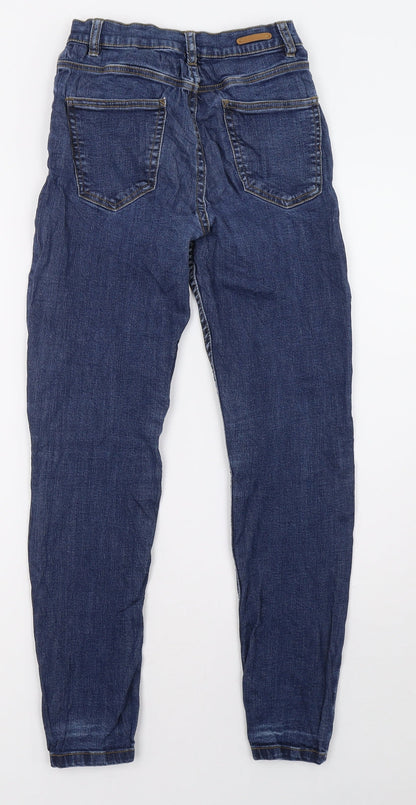 Womens UK Size 6 Diverse Regular Fit Straight Blue Jeans