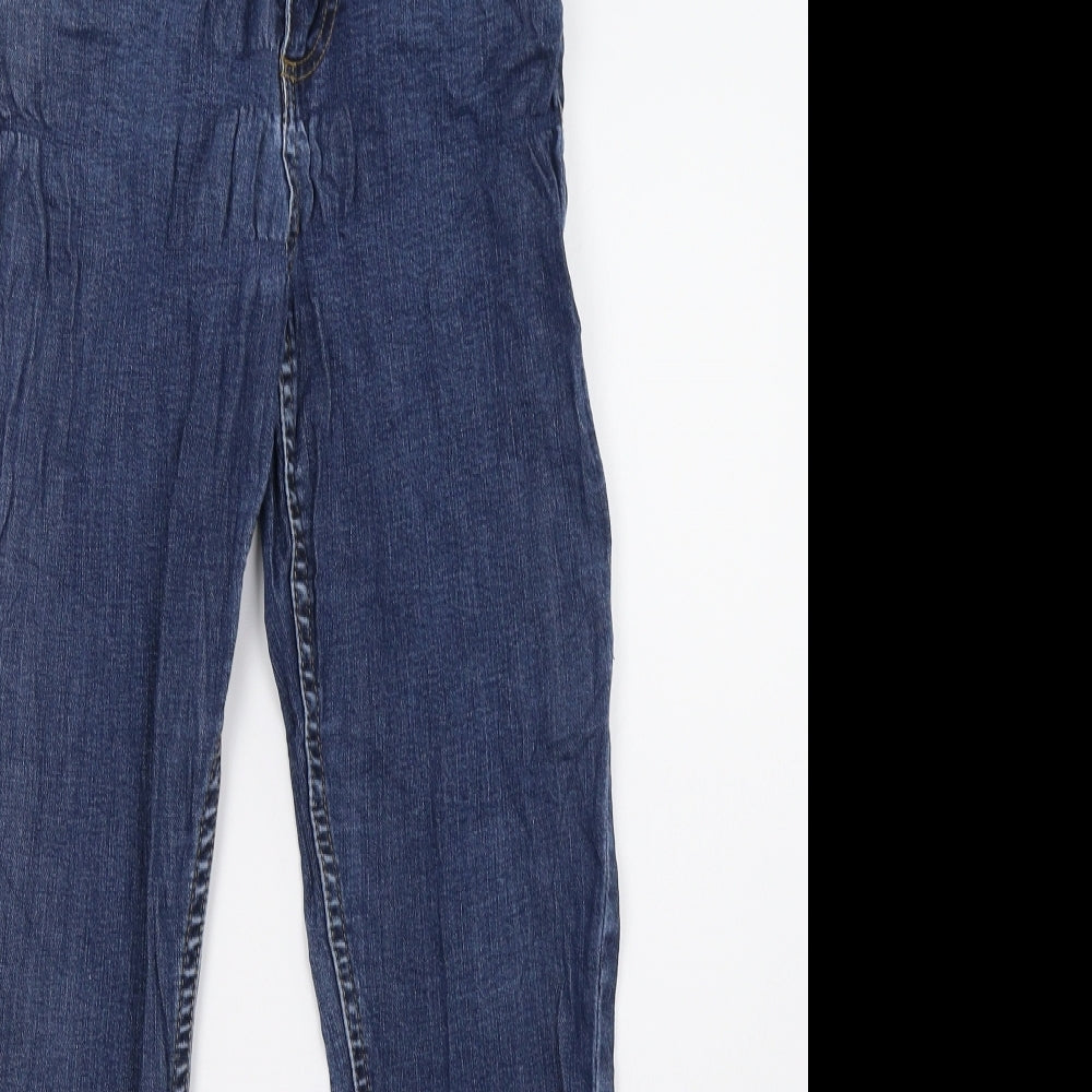 Womens UK Size 6 Diverse Regular Fit Straight Blue Jeans