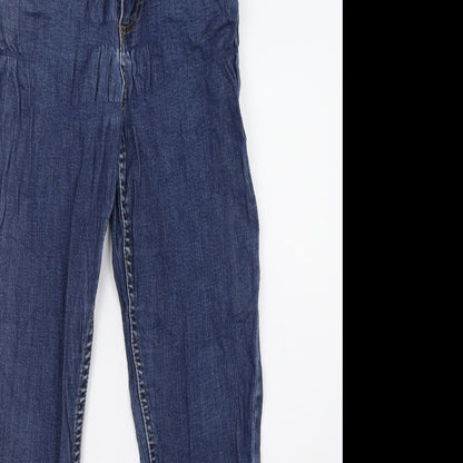 Womens UK Size 6 Diverse Regular Fit Straight Blue Jeans