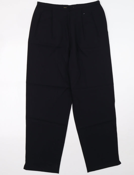 Womens UK Size 10 Preworn Regular Fit  Blue Trousers