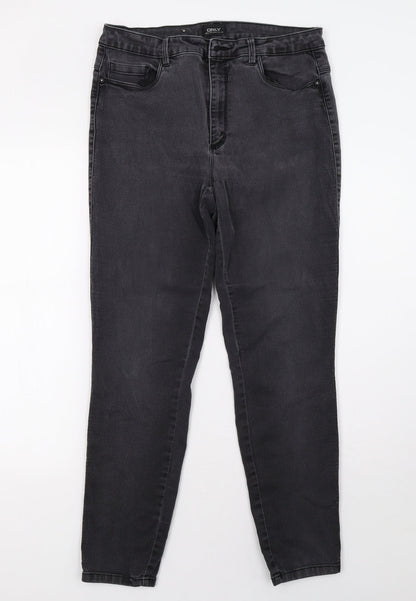 Only Womens Grey  Denim Skinny Jeans Size XL L30 in