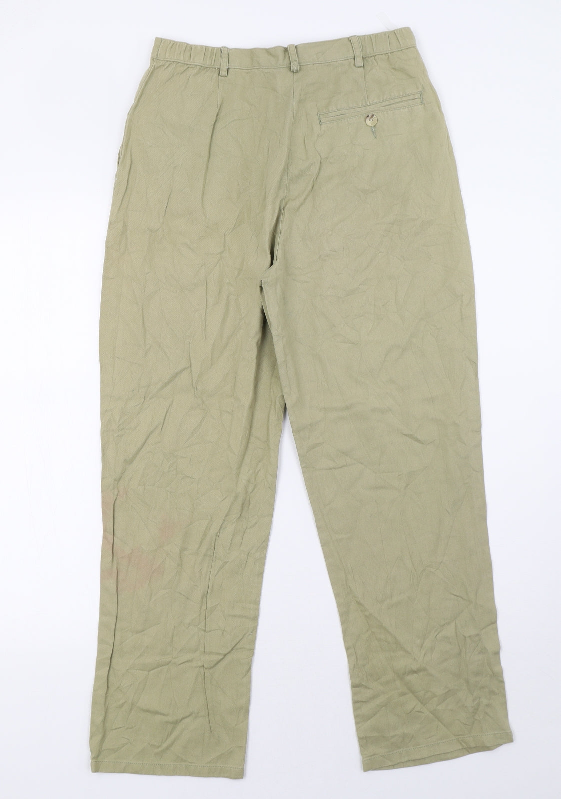 Womens UK Size 10 EWM Regular Fit  Green Trousers
