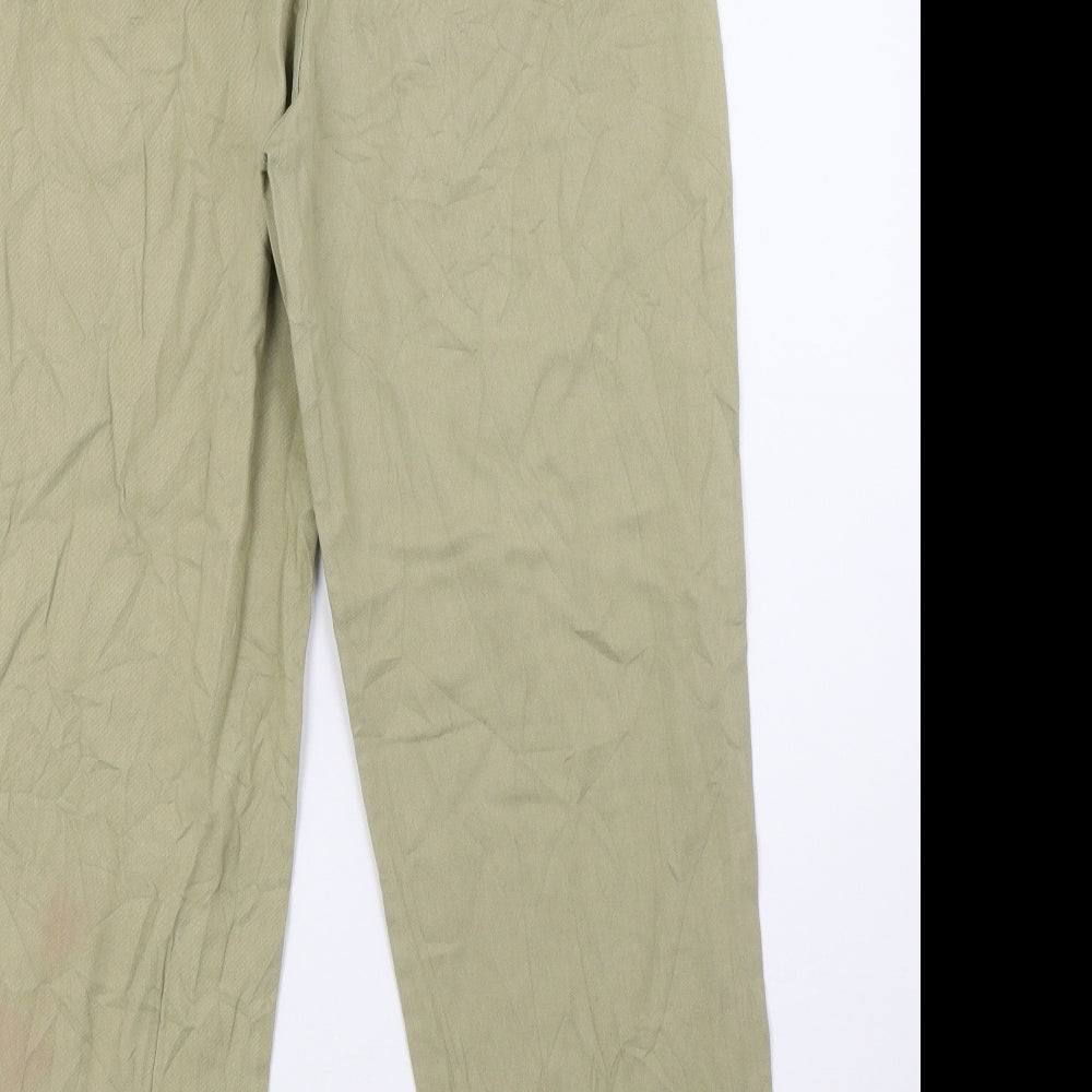 Womens UK Size 10 EWM Regular Fit  Green Trousers