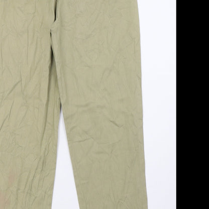 Womens UK Size 10 EWM Regular Fit  Green Trousers