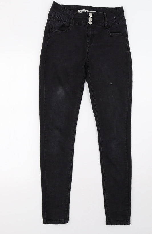 Primark Womens Black  Denim Skinny Jeans Size 8 L30 in