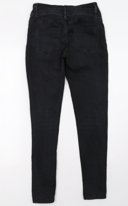 Primark Womens Black  Denim Skinny Jeans Size 8 L30 in