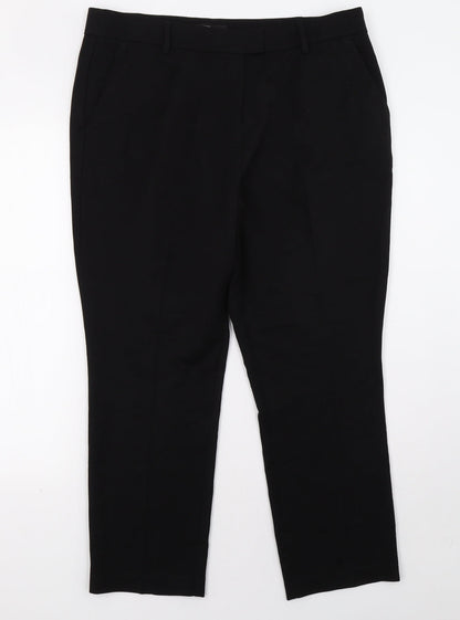 Womens UK Size 16 Matalan Regular Fit  Black Trousers
