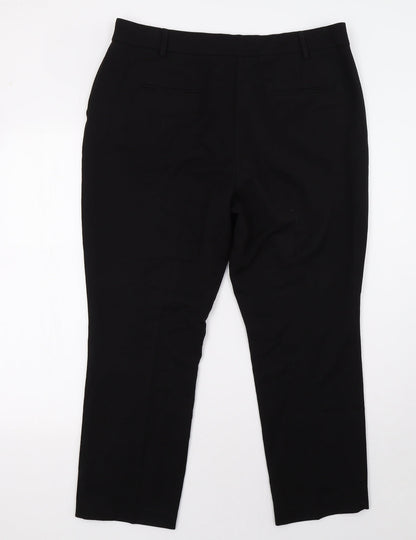 Womens UK Size 16 Matalan Regular Fit  Black Trousers