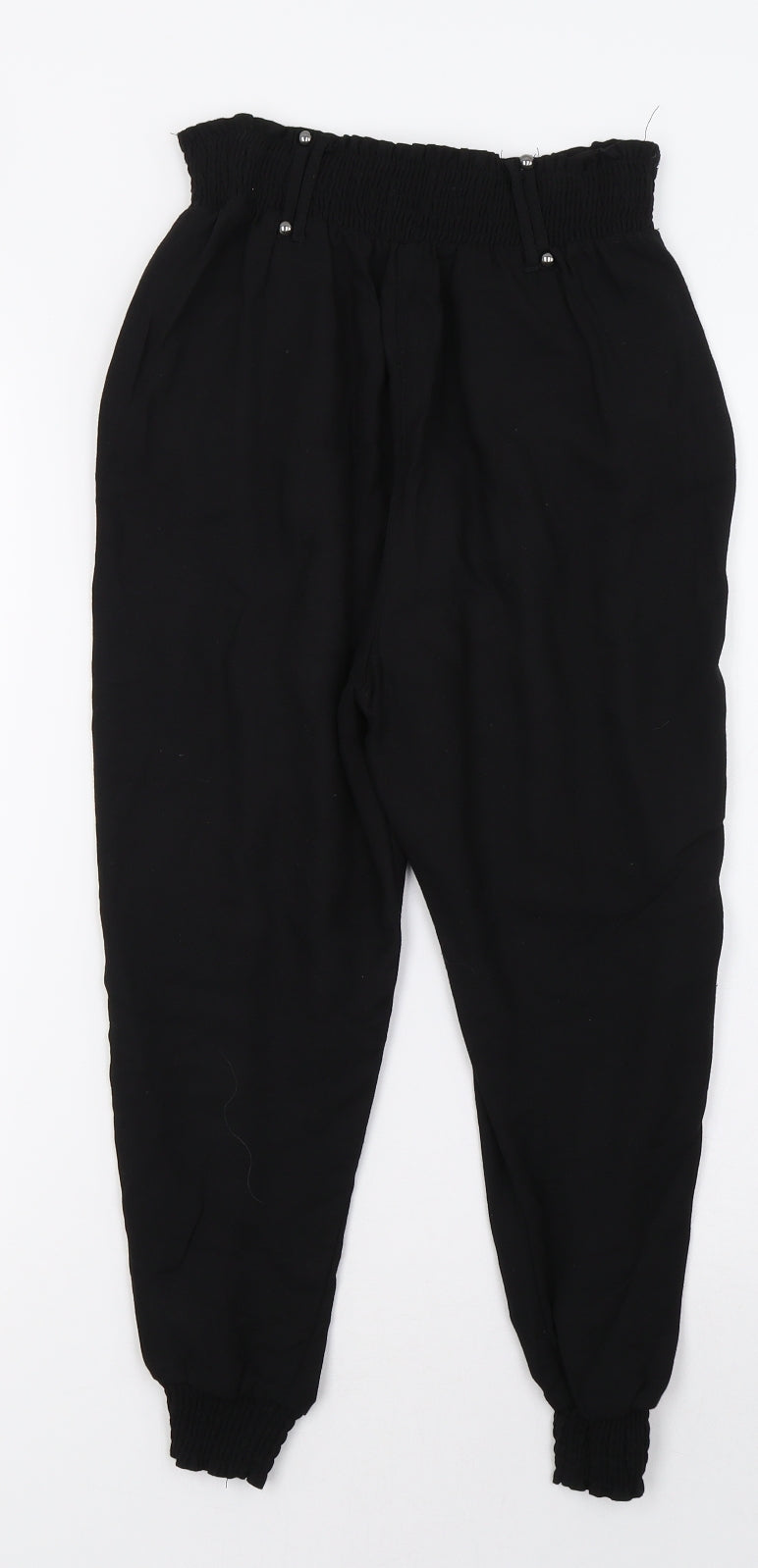 Womens UK Size 6 NEXT Regular Fit Cropped Black Trousers