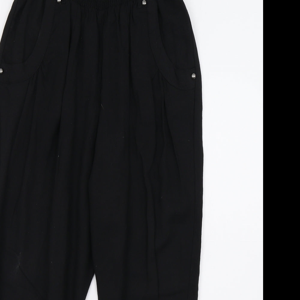 Womens UK Size 6 NEXT Regular Fit Cropped Black Trousers