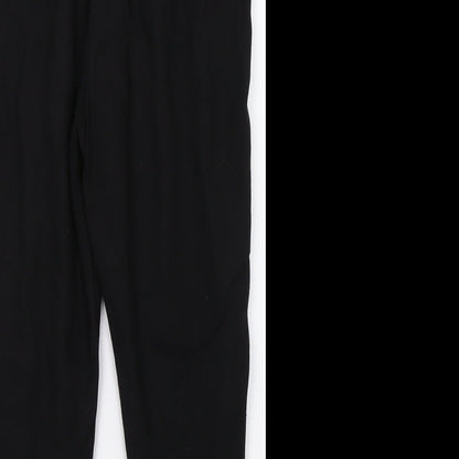 Womens UK Size 6 NEXT Regular Fit Cropped Black Trousers