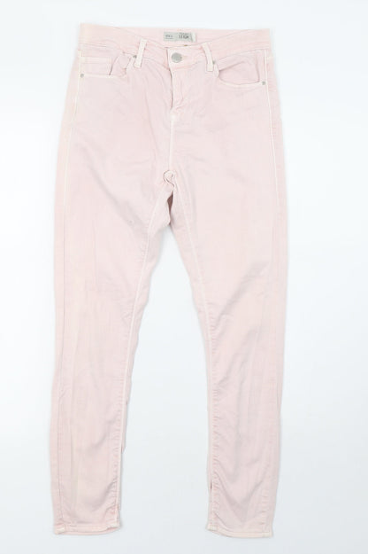 Topshop Womens Pink  Denim Skinny Jeans Size 28 L30 in