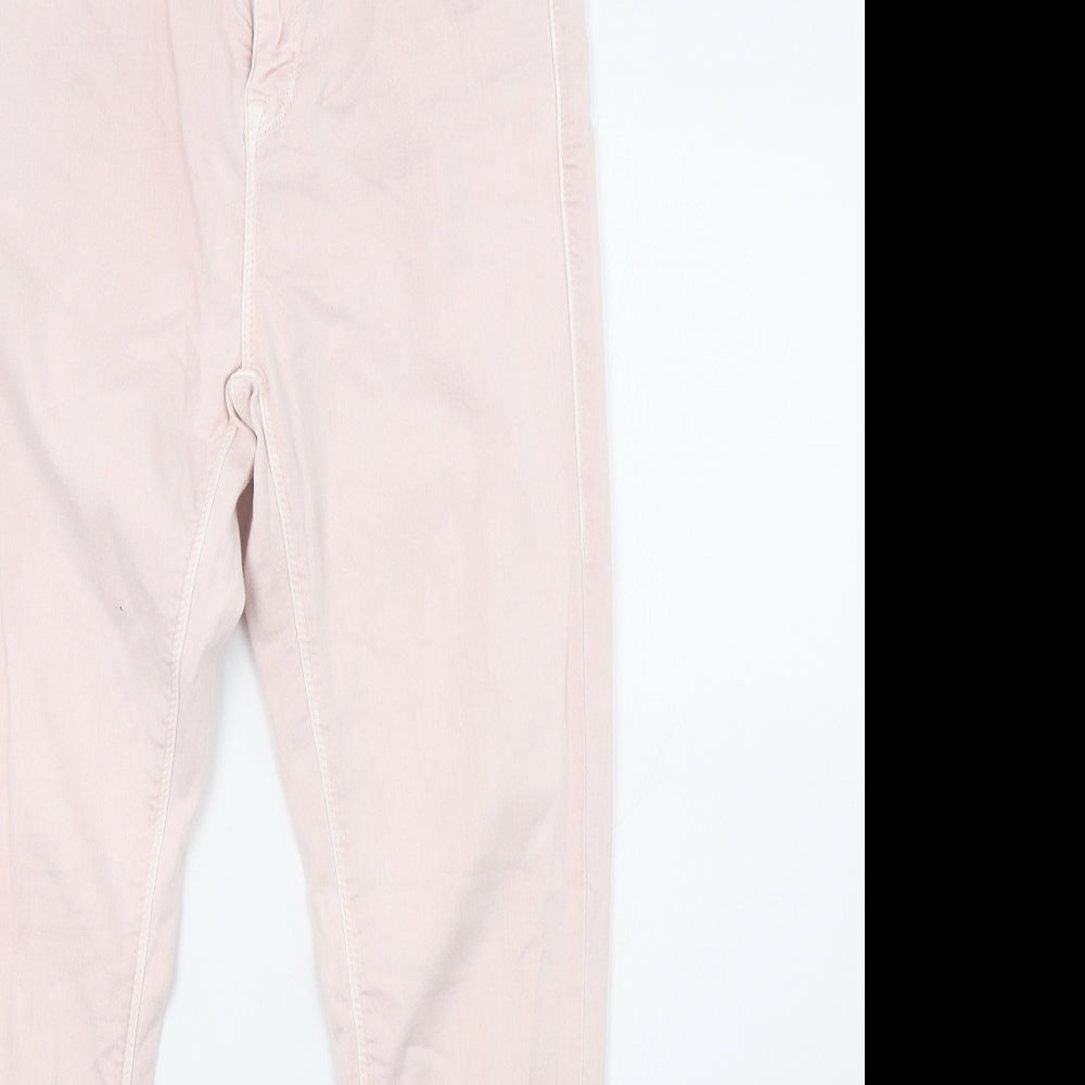Topshop Womens Pink  Denim Skinny Jeans Size 28 L30 in