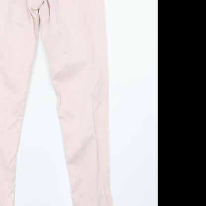 Topshop Womens Pink  Denim Skinny Jeans Size 28 L30 in