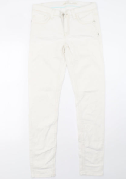 blue fire Womens White   Skinny Jeans Size 10 L32 in