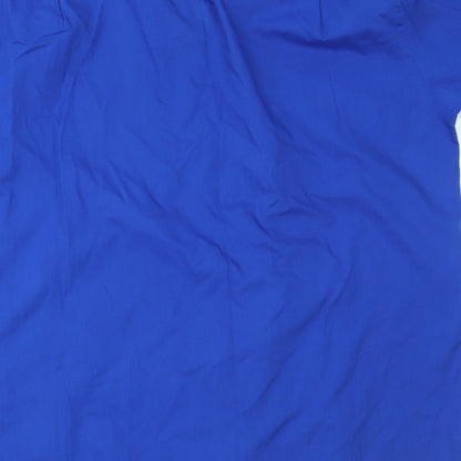 Mens UK Size 16.5 Matalan Blue  Button-Up Short Sleeve Casual Shirt