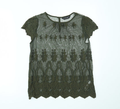 Womens UK Size 12 Dorothy Perkins Green Basic Blouse