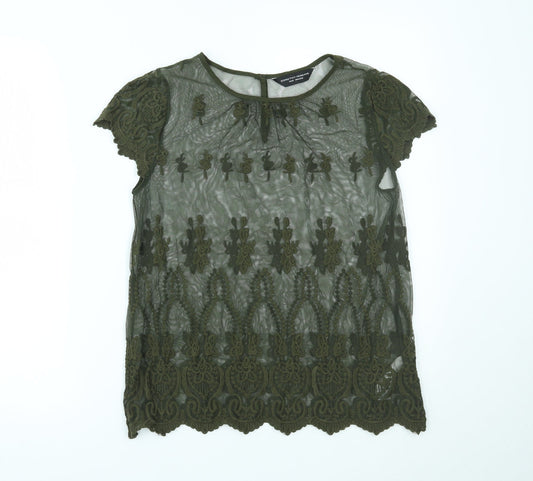Womens UK Size 12 Dorothy Perkins Green Basic Blouse