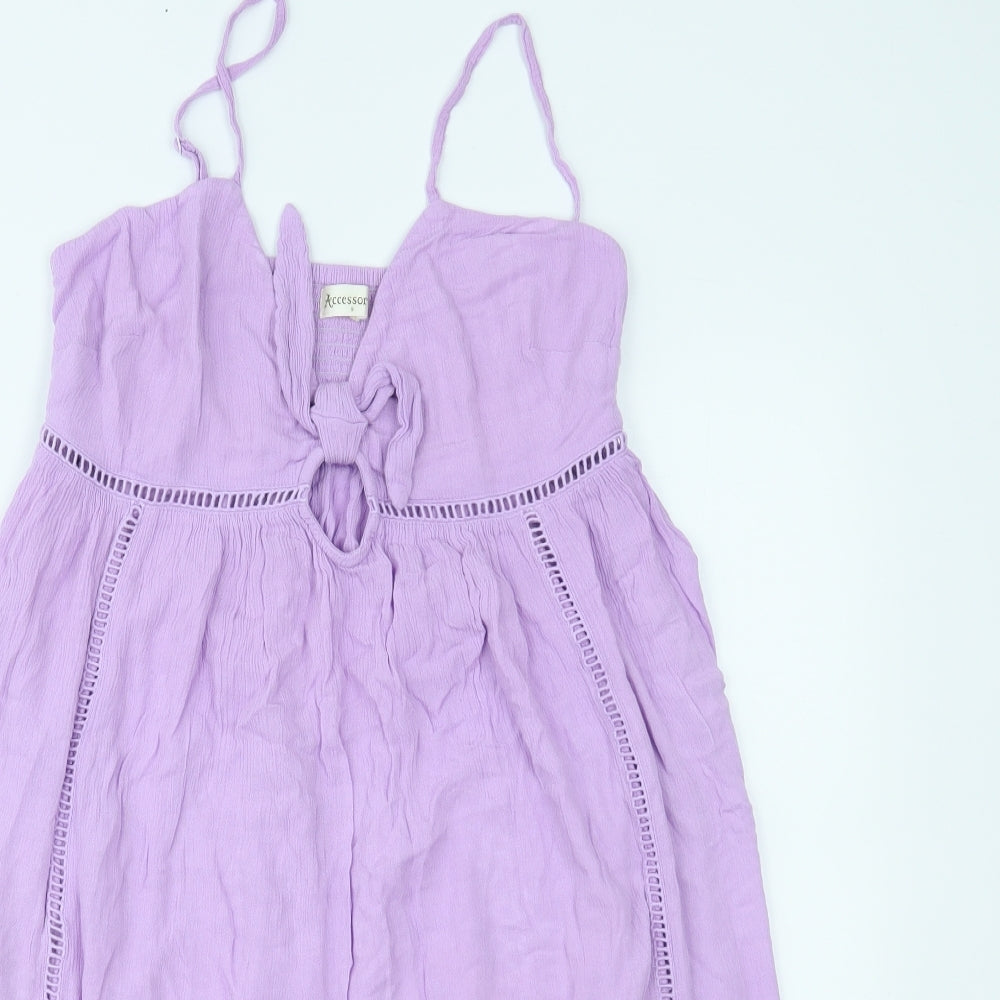 Accessorize Womens Purple   Fit & Flare  Size S