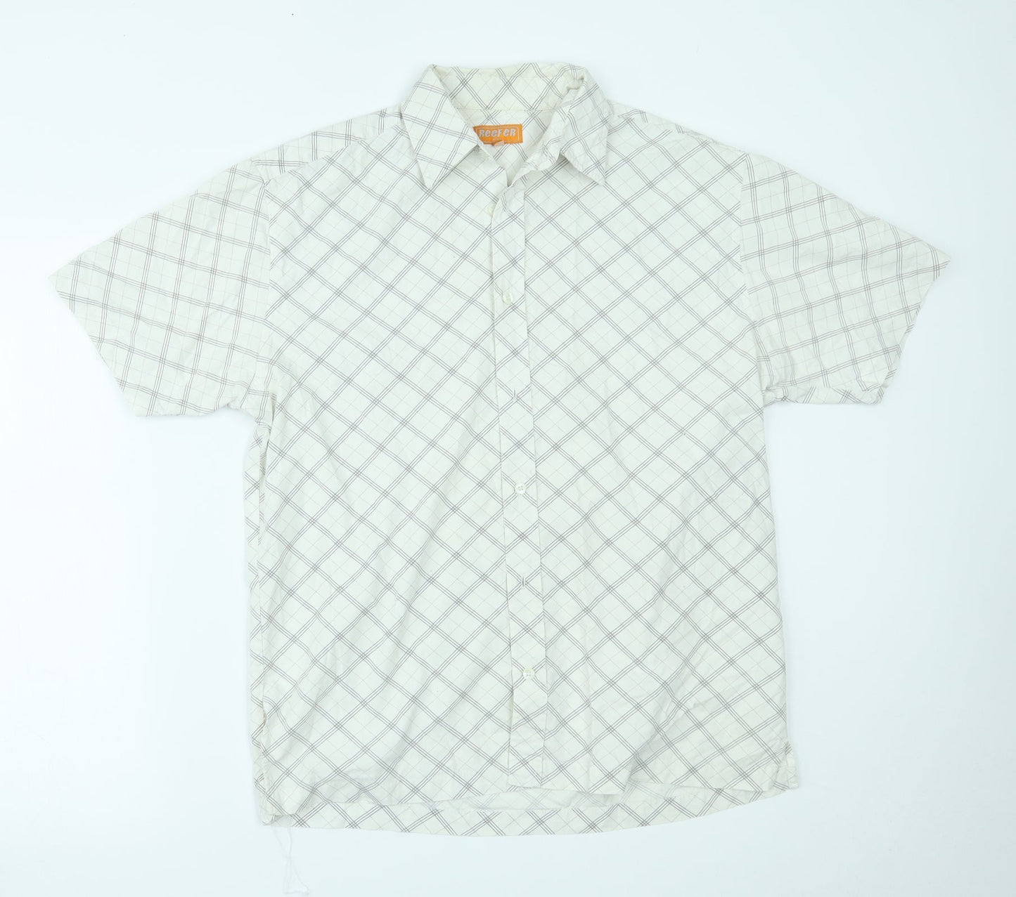 Reefer Mens White    Button-Up Size L