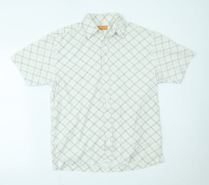 Reefer Mens White    Button-Up Size L