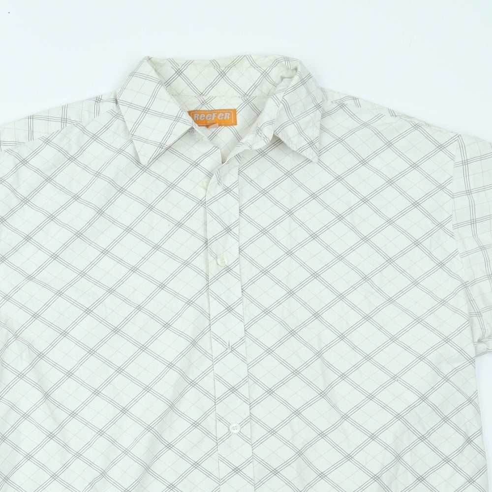 Reefer Mens White    Button-Up Size L