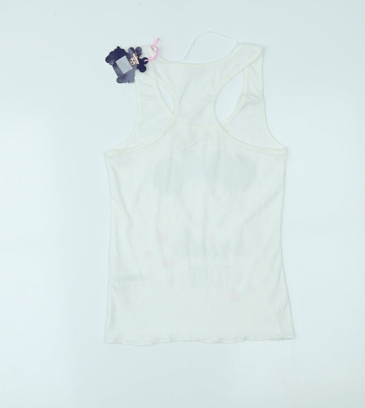 Primark Womens White   Top Pyjama Top Size S
