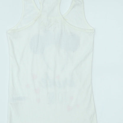 Primark Womens White   Top Pyjama Top Size S