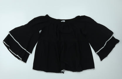 Bella and Blue Womens Black   Basic Blouse Size M