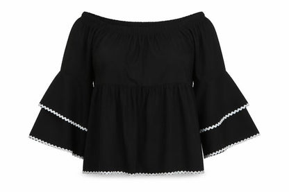 Bella + Canvas Womens Black   Basic Blouse Size M