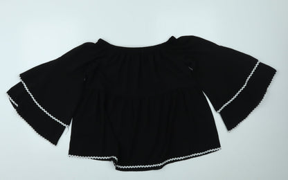 Bella and Blue Womens Black   Basic Blouse Size M